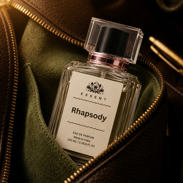 Essent Rhapsody 30 ml eau de parfum bottle — rose oriental