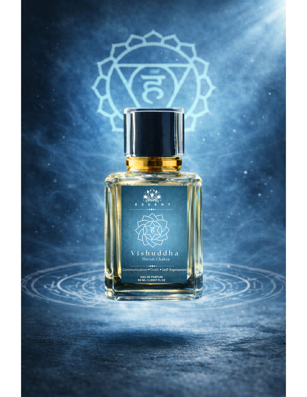 Essent Vishuddha Throat Chakra Spiritual 50 ml eau de parfum bottle — spicy oriental