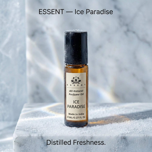 Essent Ice Paradise 8 ml roll-on attar bottle — fresh citrus