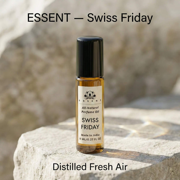 Essent Swiss Friday 8 ml roll-on attar bottle — fresh citrus