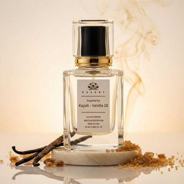 Essent Vanilla 28 100 ml eau de parfum bottle — amber oriental