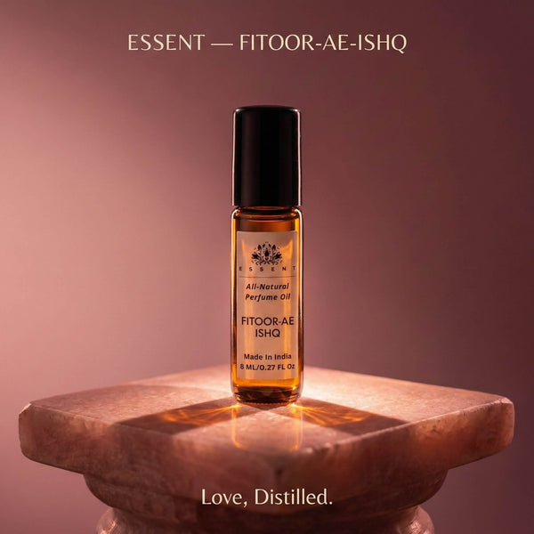 Essent Fitoor-Ae-Ishq 8 ml roll-on attar bottle — amber oriental