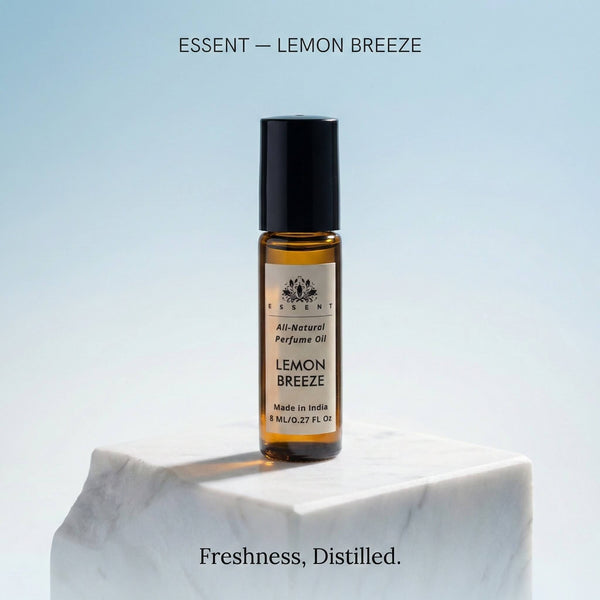 Essent Lemon Breeze 8 ml roll-on attar bottle — fresh citrus