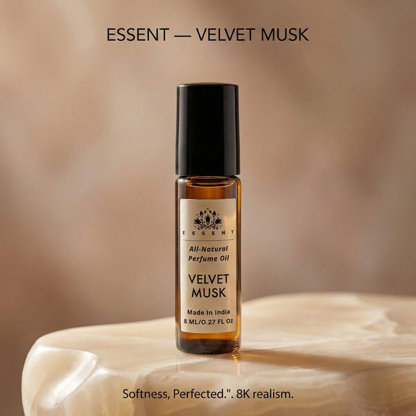 Essent Velvet Musk 8 ml roll-on attar bottle — musk