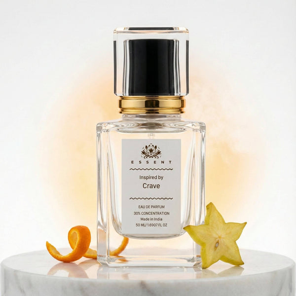 Essent Crave 100 ml eau de parfum bottle — fresh citrus