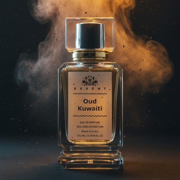 Essent Oud Kuwaiti 30 ml eau de parfum bottle — oud & amber