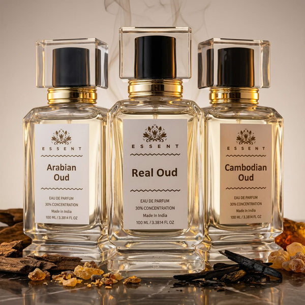 Essent The Royal Oud Trilogy: Limited Edition Box 50 ml roll-on attar bottle — oud & amber