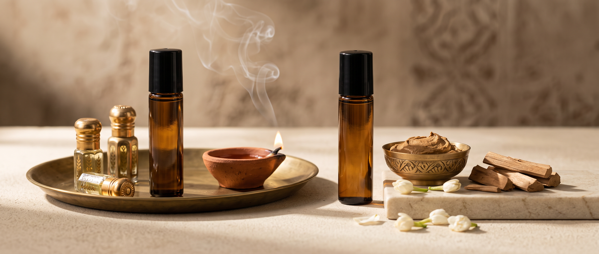 Diwali Pooja Attars — Essent Perfumes collection banner