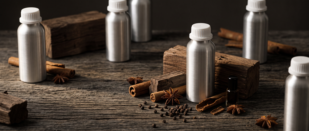 Woody & Spicy — Essent Perfumes collection banner