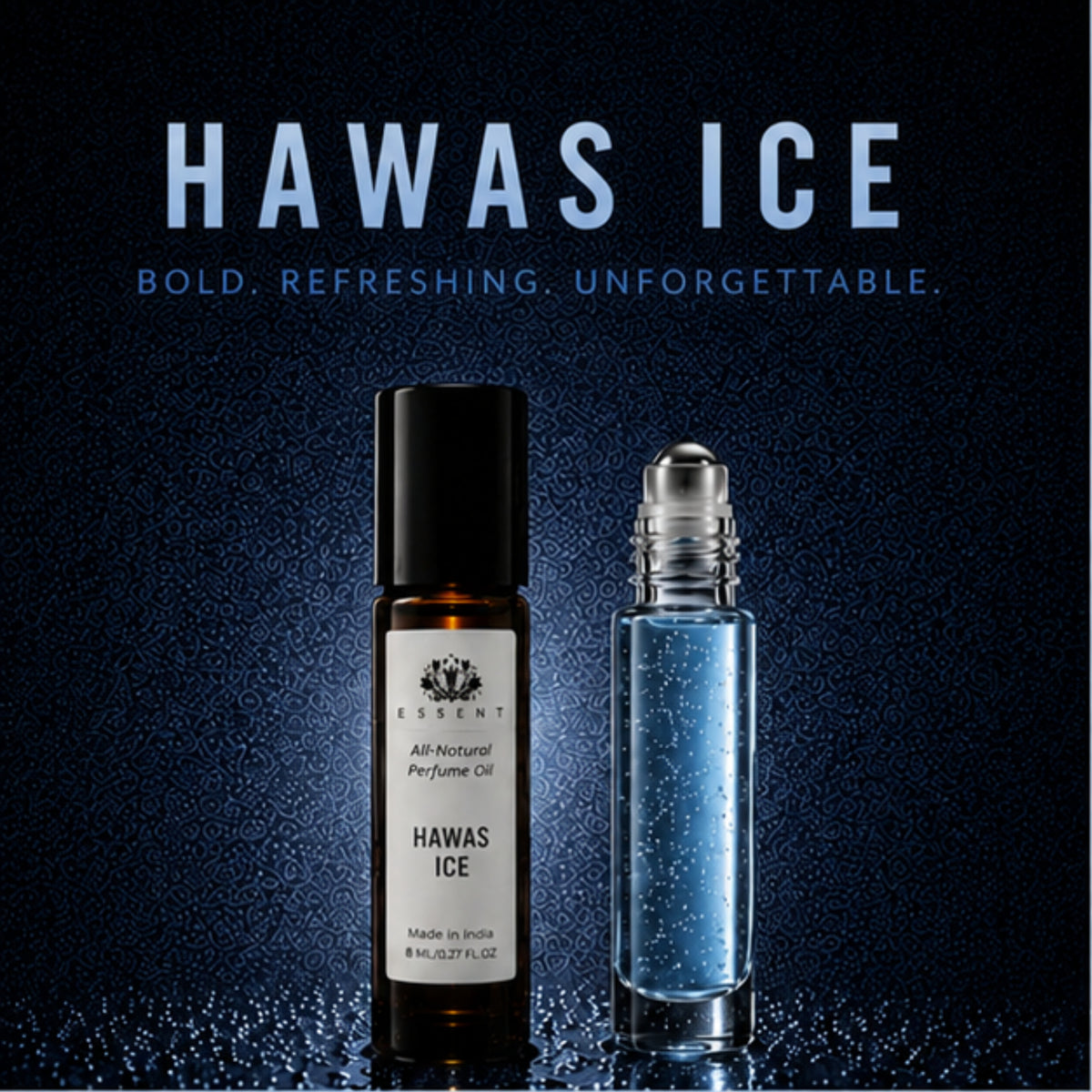 Essent Hawas Ice 8 ml roll-on attar bottle — aquatic fresh, view 5