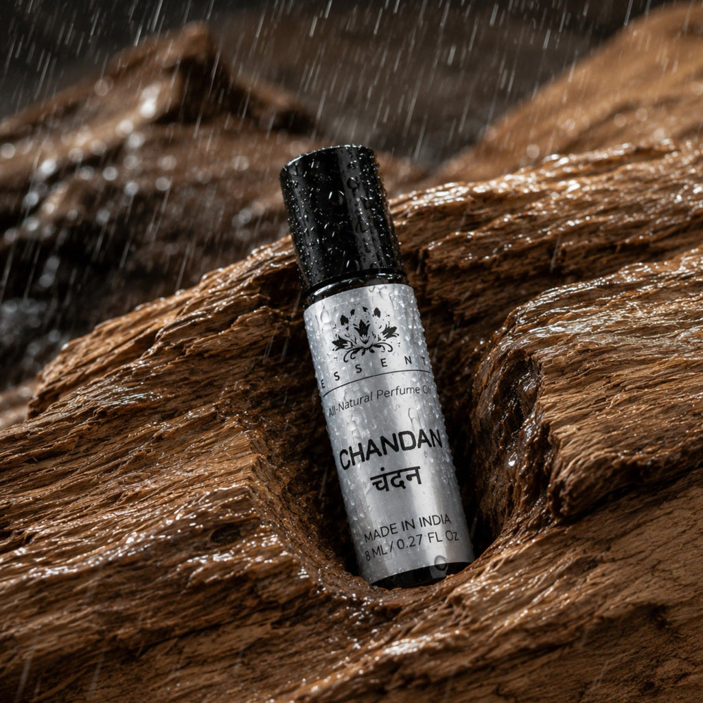 Essent Perfumes Chandan Attar 8ML | Sandalwood Itra for Pooja & Shiv Puja