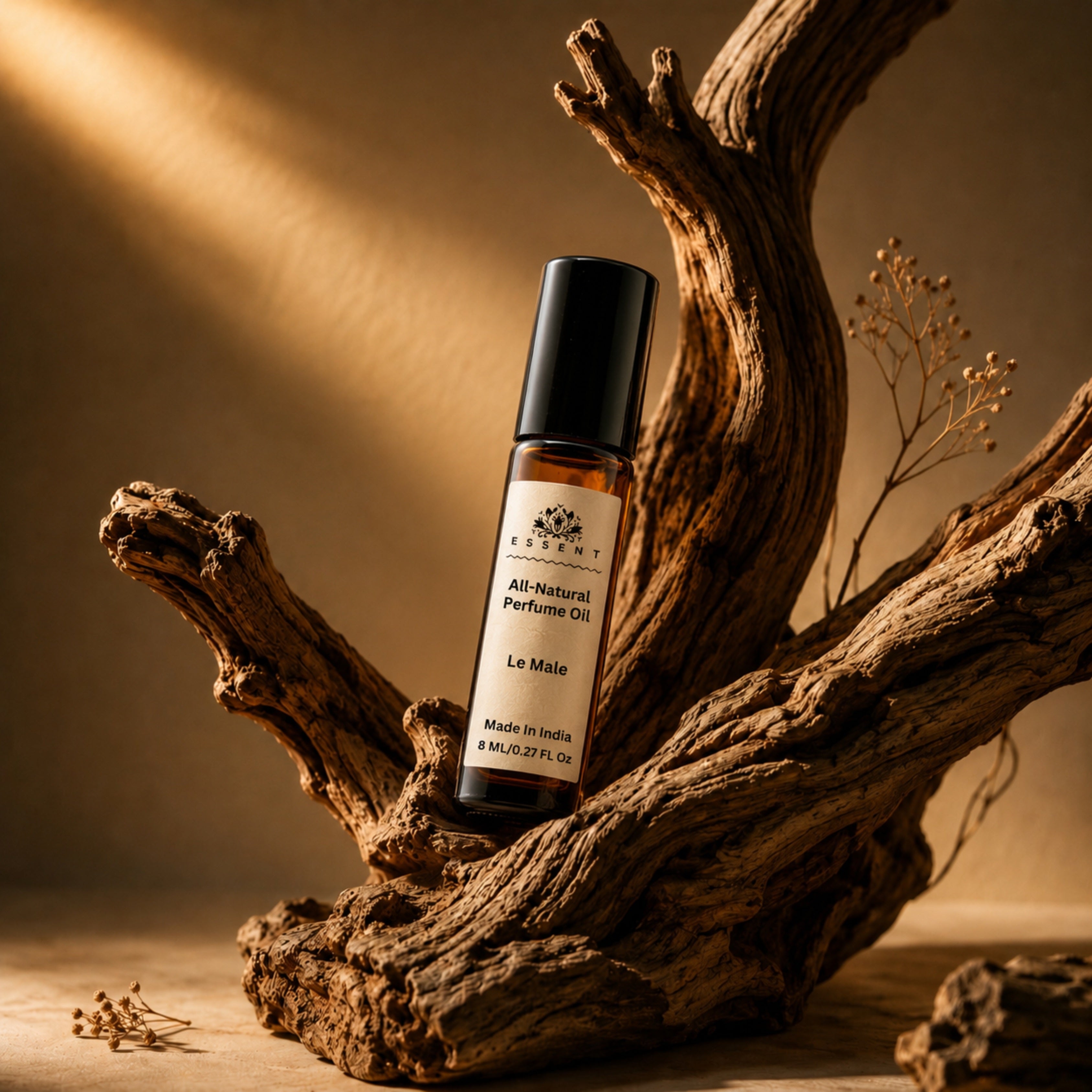 Essent Le Male Perfume Oil Roll-On Attar 8 ml | Fresh Sweet Aromatic Unisex Fragrance