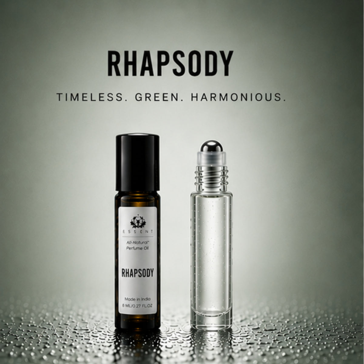 Essent Rhapsody 8 ml roll-on attar bottle — woody, view 5