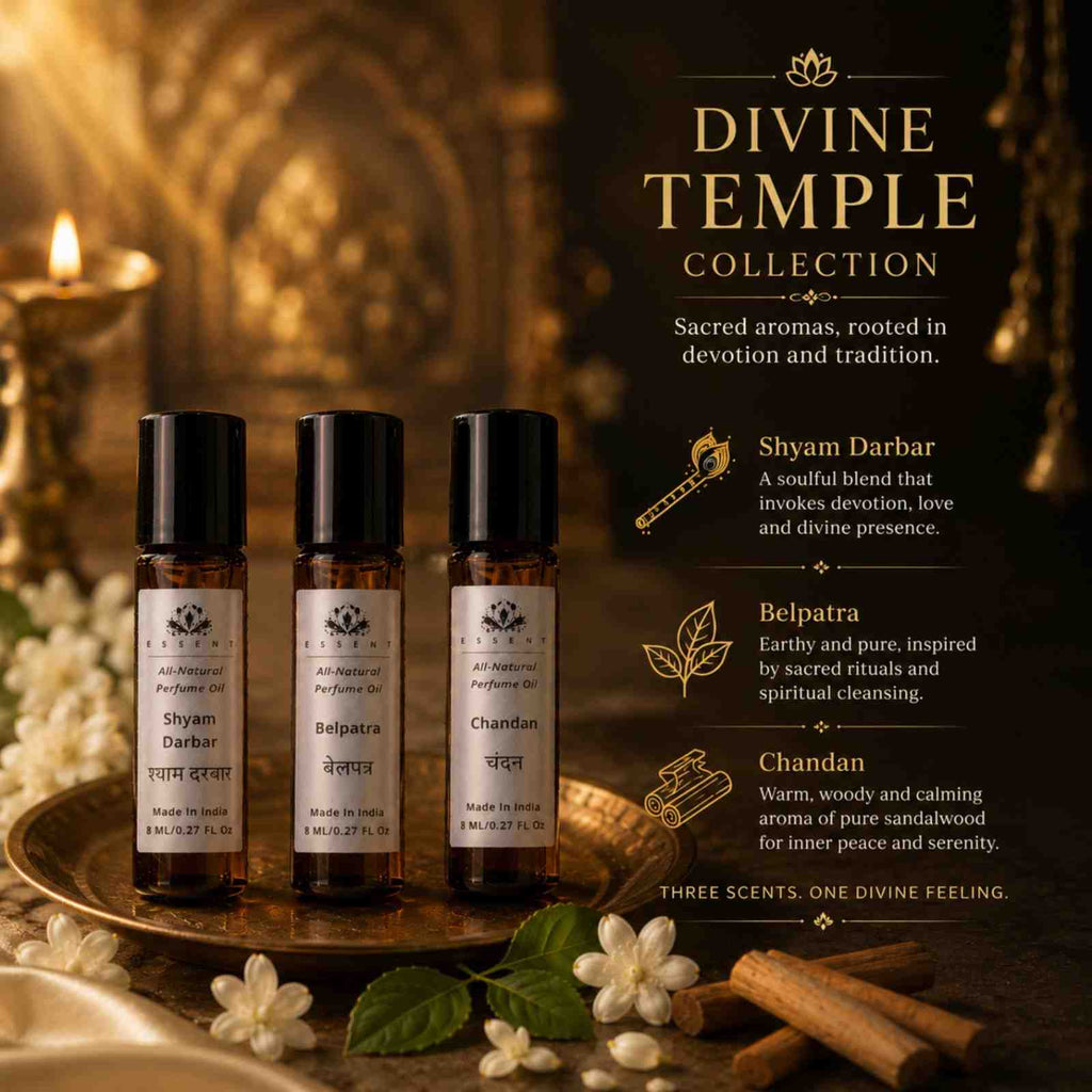 Essent Shyam Darbar, Belpatra & Chandan Attar 8ML | Pack of 3