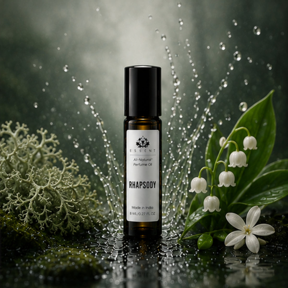 Essent Rhapsody 8 ml roll-on attar bottle — woody, view 3