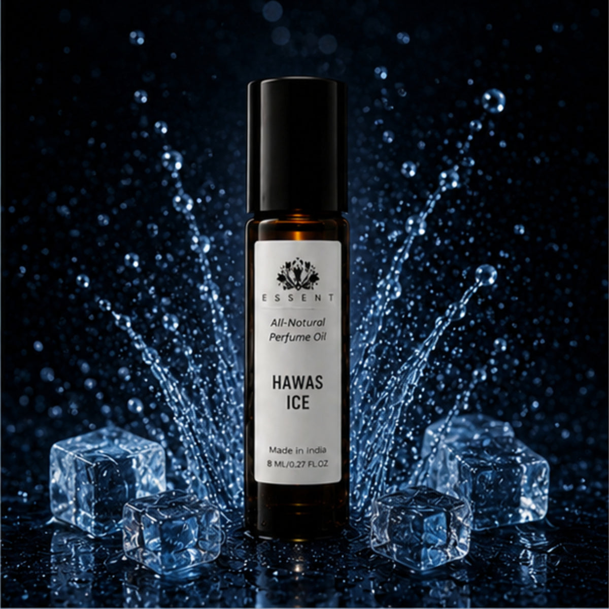 Essent Hawas Ice 8 ml roll-on attar bottle — aquatic fresh, view 3