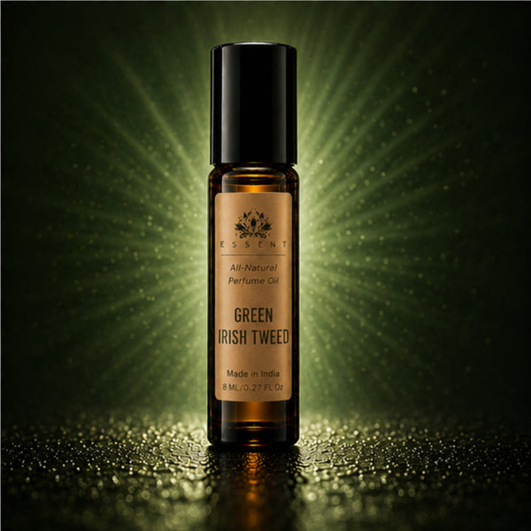 Essent Green Irish Tweed 8 ml roll-on attar bottle — woody