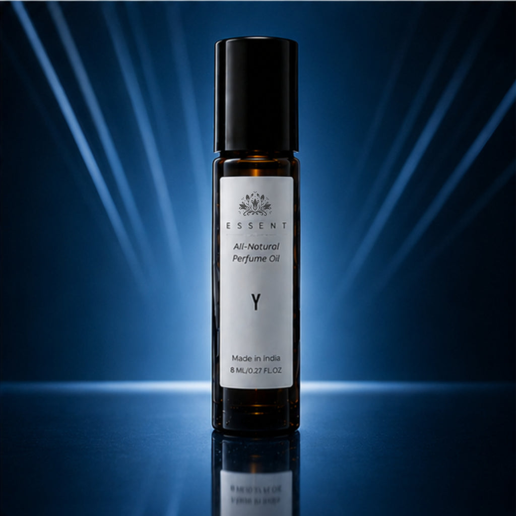 Essent Y Perfume Oil Roll-On Attar 8 ml | Fresh Aromatic Woody Unisex Fragrance