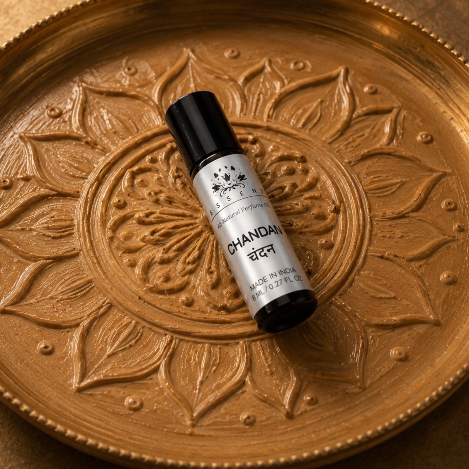 Essent Perfumes Chandan Attar 8ML | Sandalwood Itra for Pooja & Shiv Puja
