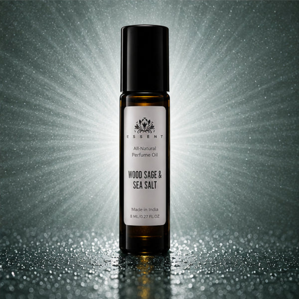 Essent Wood Sage & Sea Salt 8 ml roll-on attar bottle — aquatic fresh