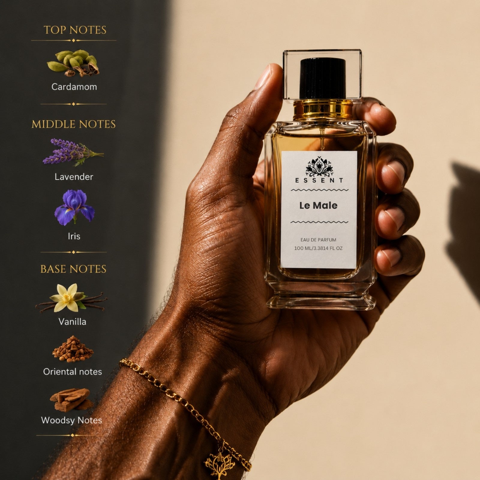 Essent Le Male Eau De Parfum | Fresh Sweet Aromatic Luxury Fragrance