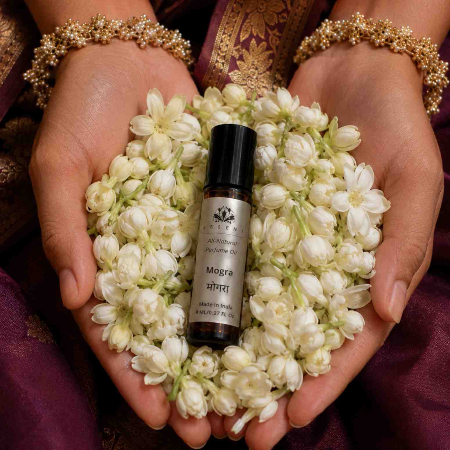 Essent Jasmine & Mogra Floral Roll On Attar 8ML | Pack of 2