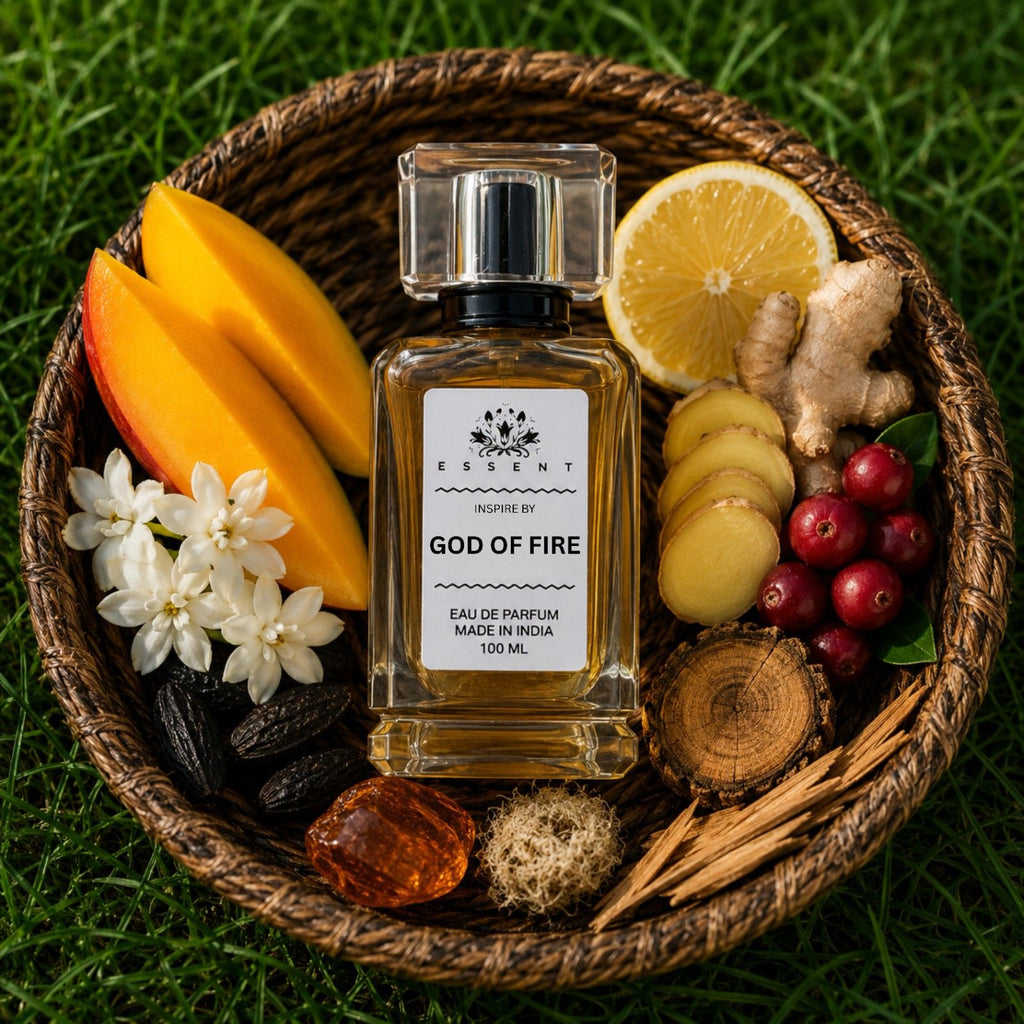 Essent God of Fire Eau De Parfum | Tropical Fruity Woody Luxury Fragrance