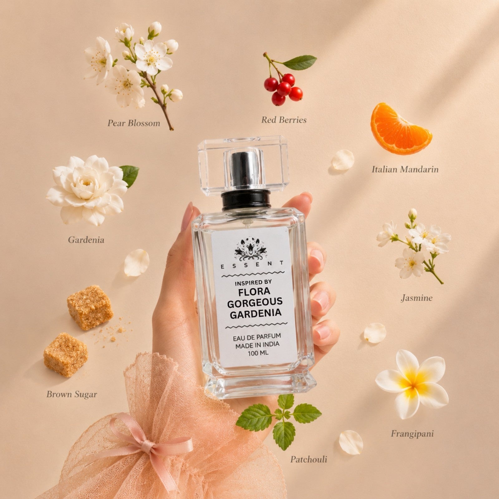 Essent Gorgeous Gardenia Eau De Parfum | Floral Fruity Luxury Fragrance