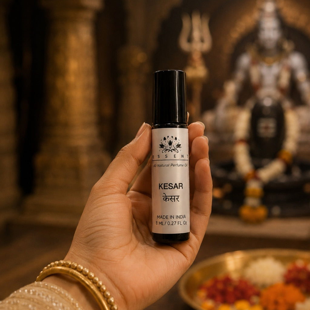 Essent Perfumes Kesar Attar 8ML | Saffron Itra for Pooja & Daily Worship
