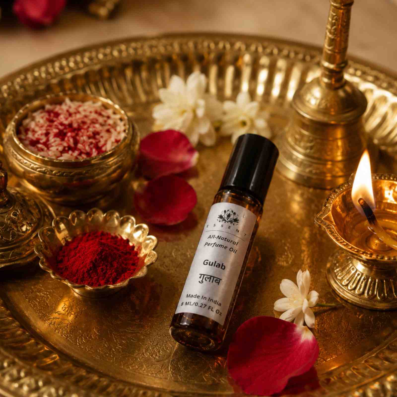 Essent Kamal, Kesar & Gulab Roll On Attar 8ML | Pack of 3