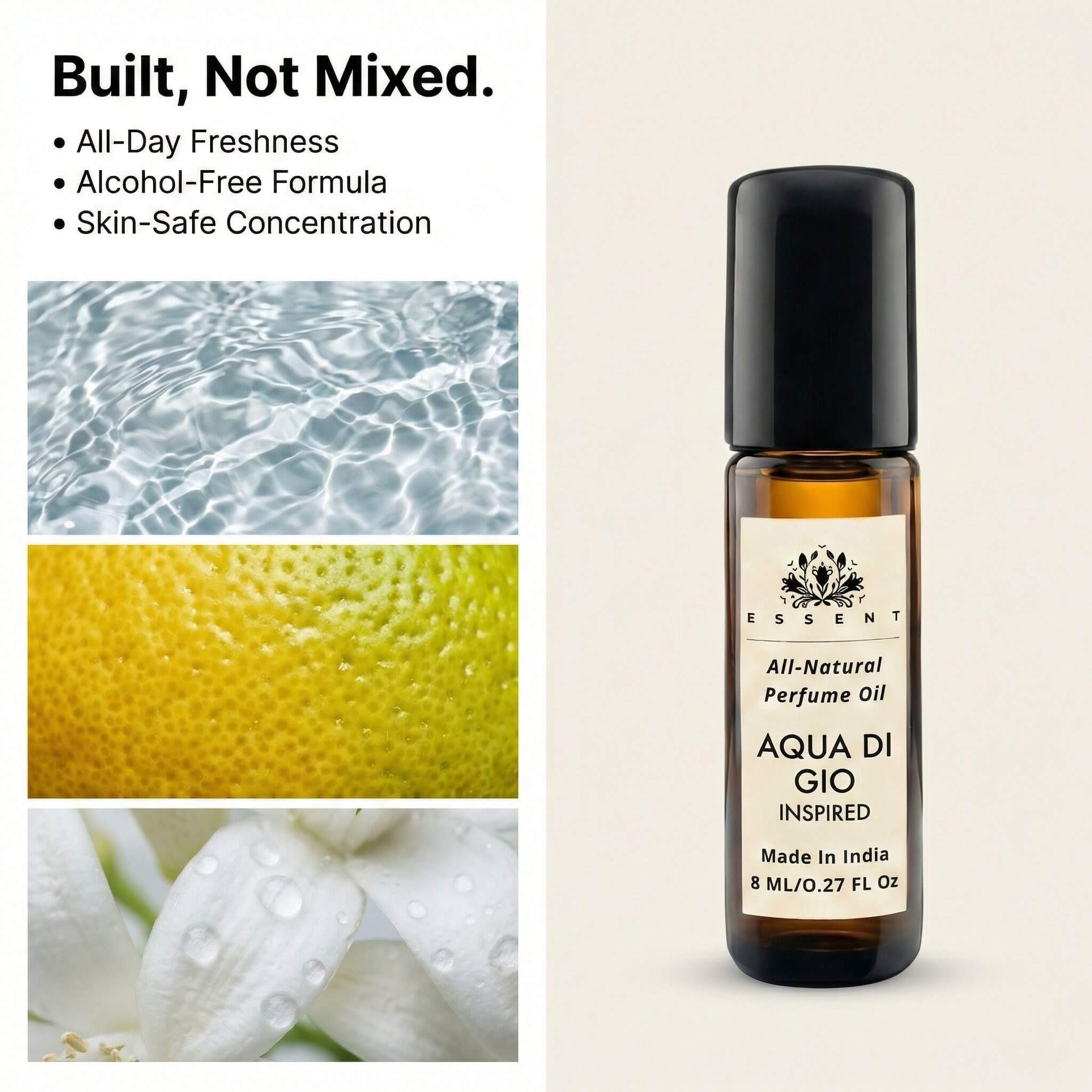Essent Aqua Di Gio-Inspired Roll-On Attar/ Perfume Oil