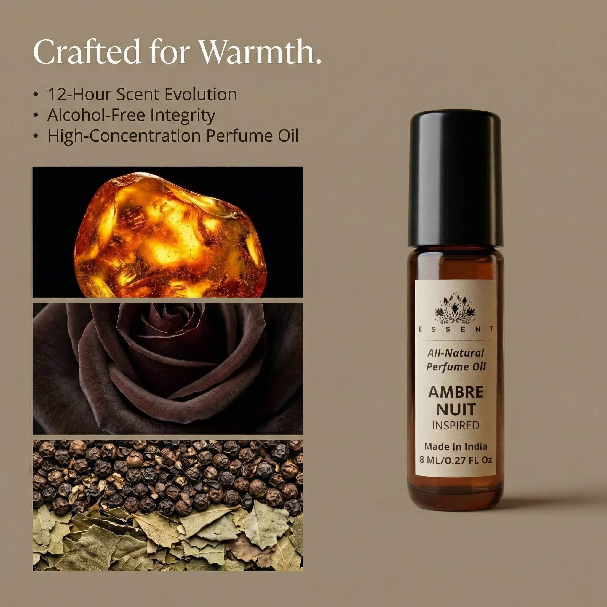 Essent Ambre Nuit-Inspired Roll-On Attar/ Perfume Oil