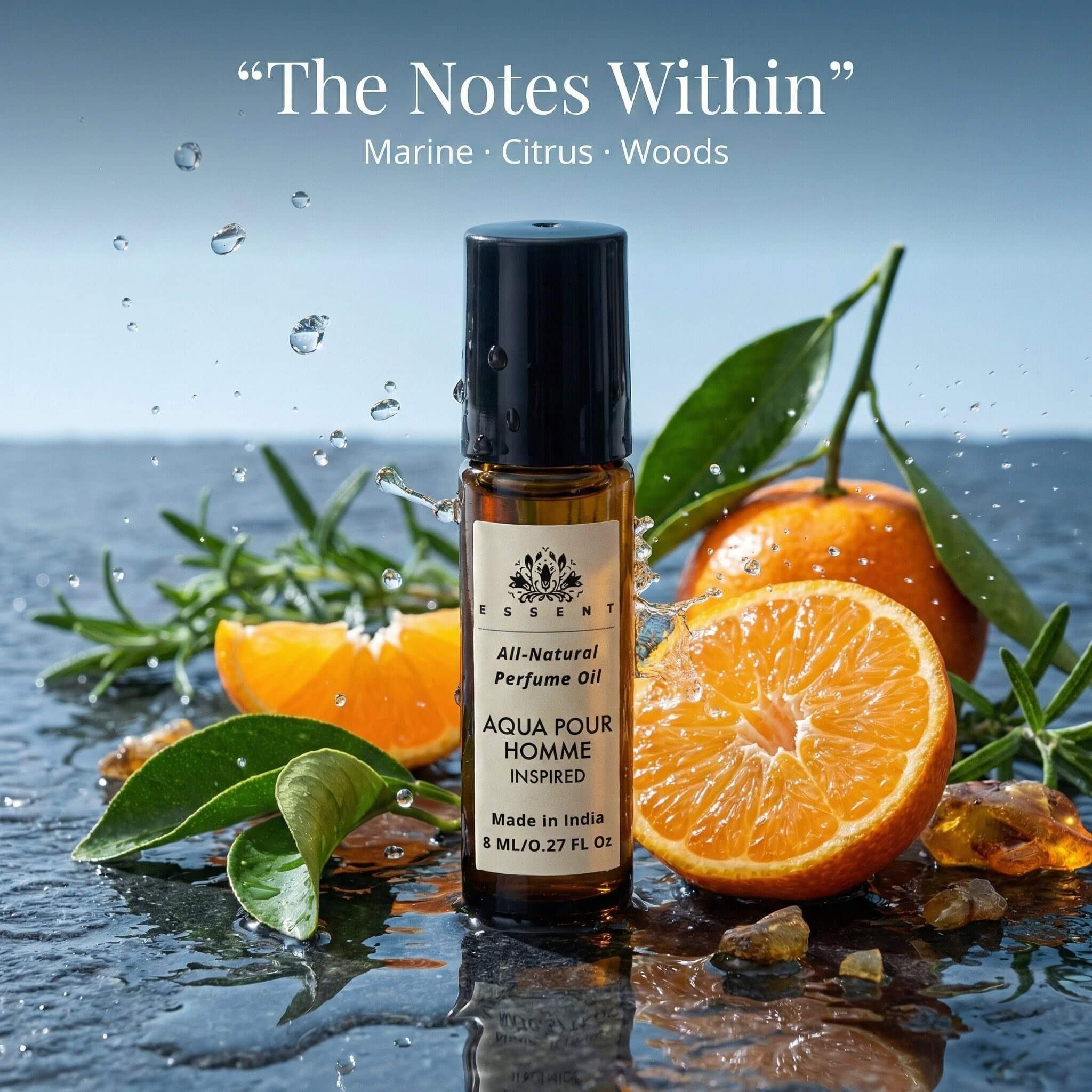 Essent Aqua Pour Homme-Inspired Roll-On Attar/ Perfume Oil