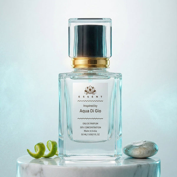 Essent Aqua Di Gio 100 ml eau de parfum bottle — aquatic fresh