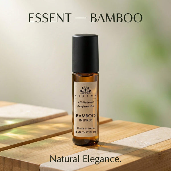 Essent Bamboo 8 ml roll-on attar bottle — fresh citrus