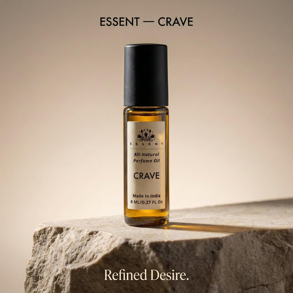 Essent Crave 8 ml roll-on attar bottle — fresh citrus