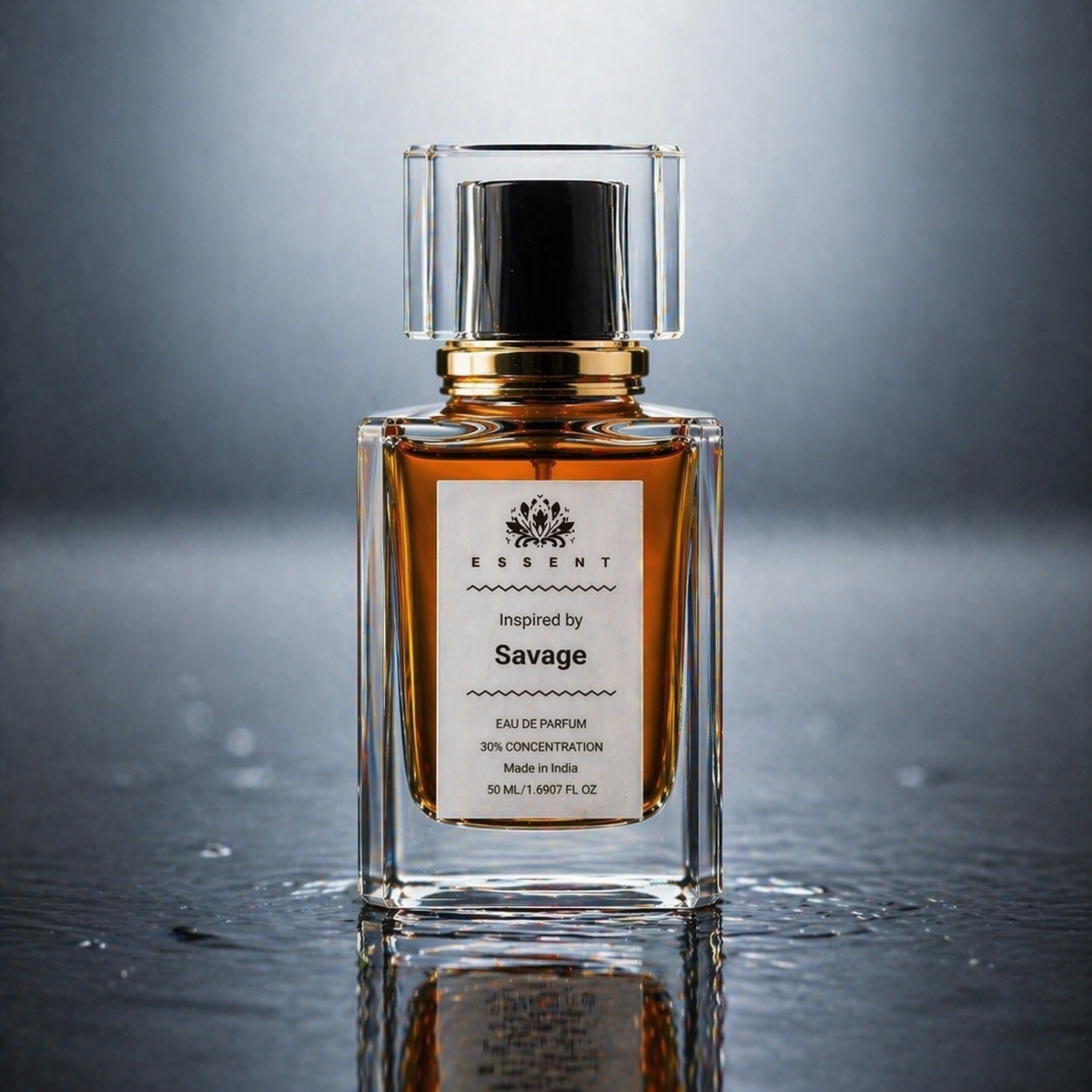 Essent Savage 30 ml eau de parfum bottle — amber oriental