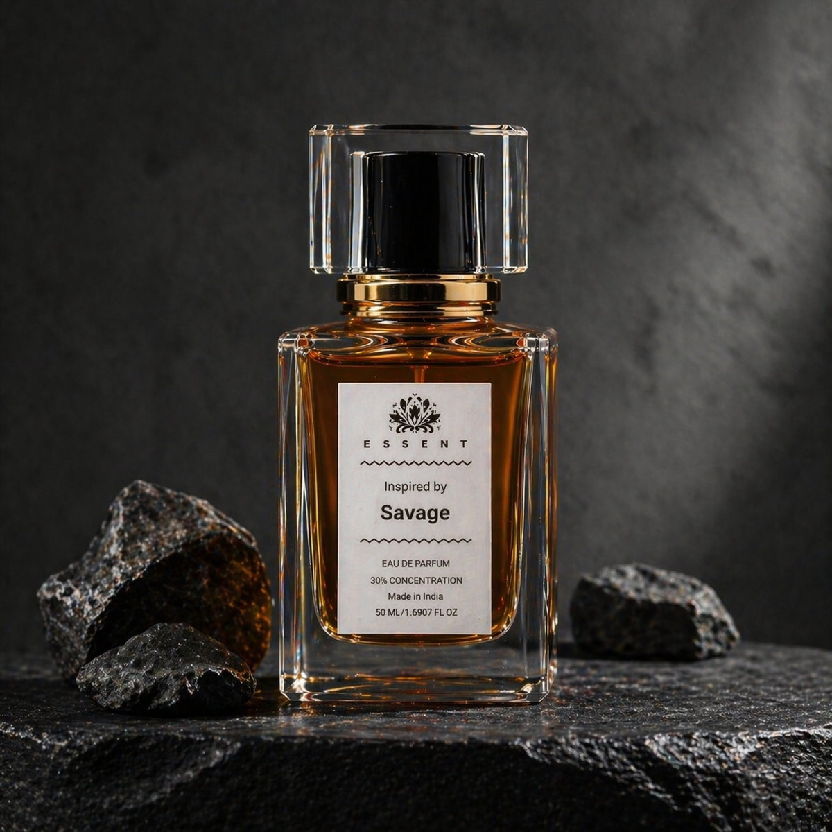 Essent Savage 30 ml eau de parfum bottle — amber oriental, view 3