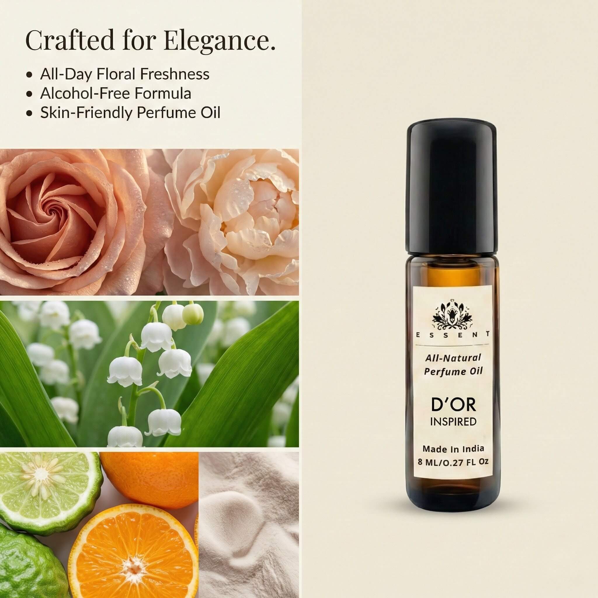 Essent Miss D'or-Inspired Unisex Roll-On Attar/ Perfume Oil