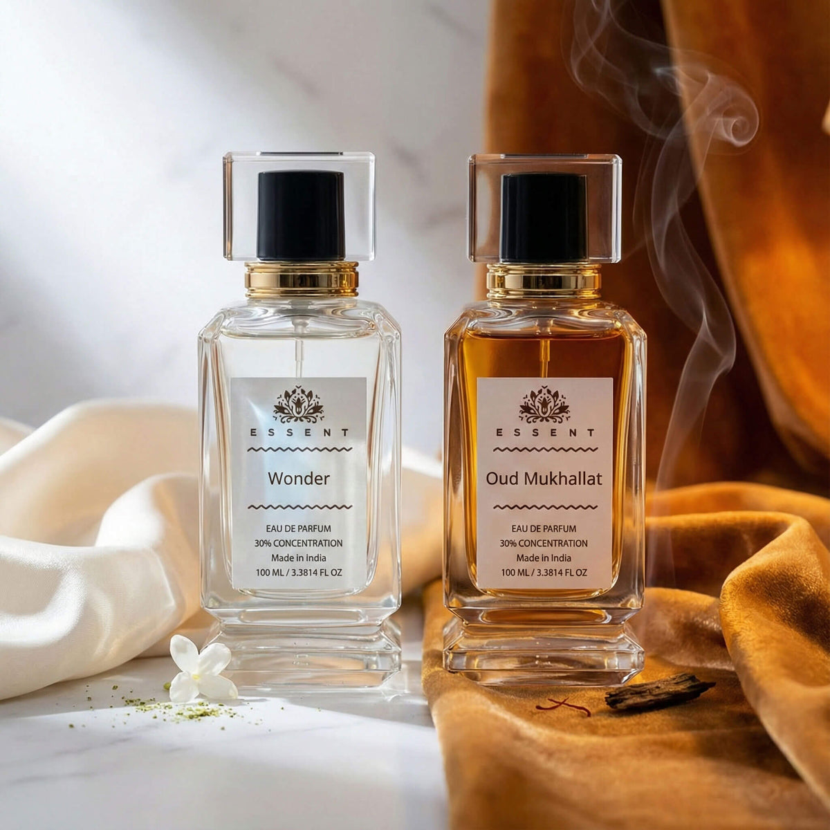 Essent Day & Dusk: The 24-Hour Scent Kit 50 ml roll-on attar bottle — oud & amber, view 2