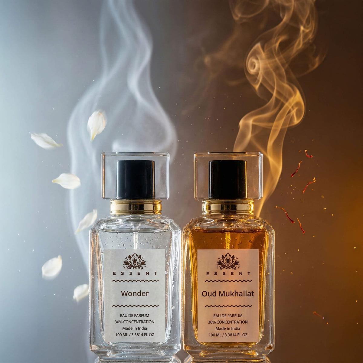 Essent Day & Dusk: The 24-Hour Scent Kit 50 ml roll-on attar bottle — oud & amber, view 3