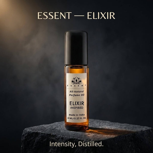 Essent Elixir 8 ml roll-on attar bottle — spicy oriental