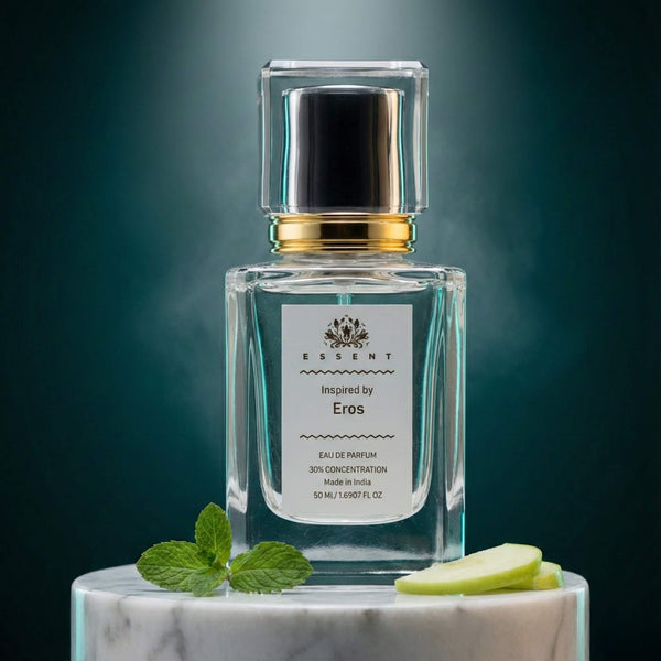 Essent Eros 100 ml eau de parfum bottle — amber oriental