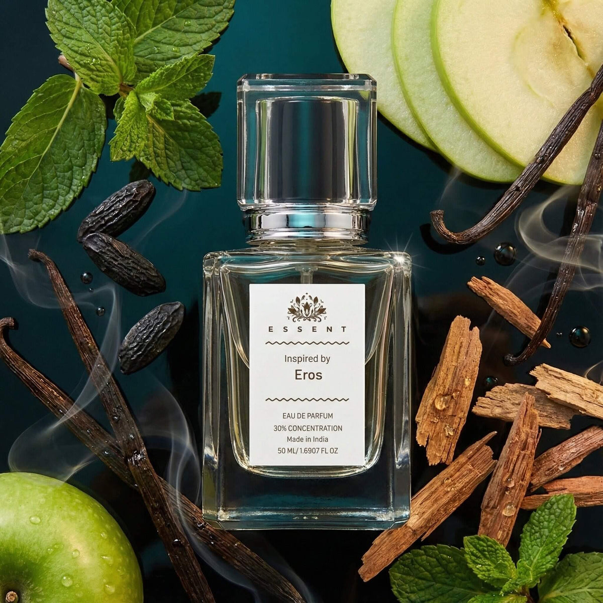 Essent Eros 100 ml eau de parfum bottle — amber oriental, view 5
