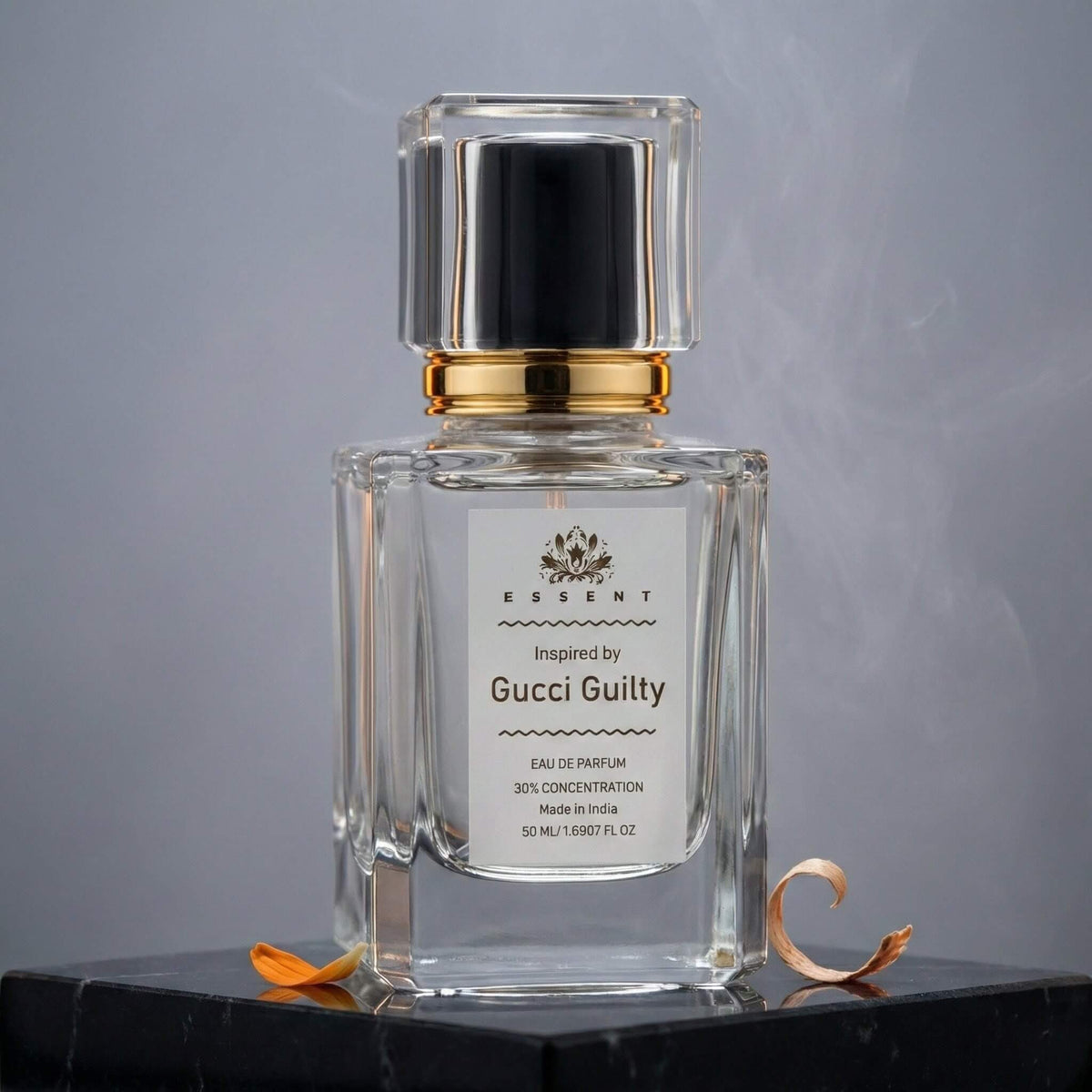 Essent Guilty 100 ml eau de parfum bottle — fresh citrus
