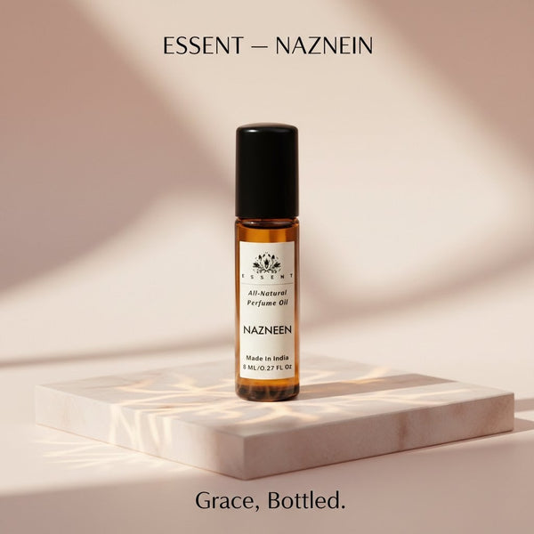 Essent Nazneen 8 ml roll-on attar bottle — rose oriental
