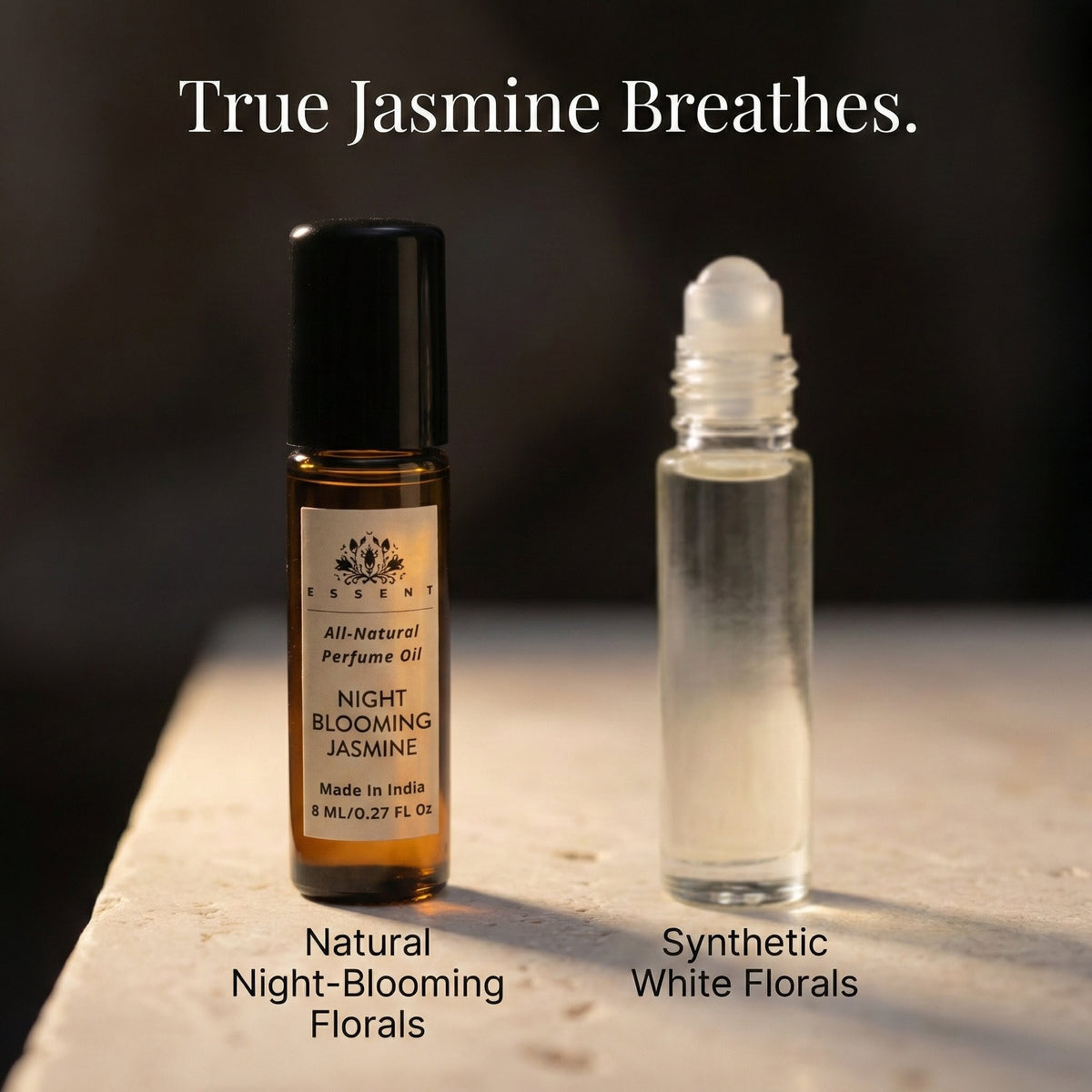 Essent Night Blooming 8 ml roll-on attar bottle — white floral, view 4