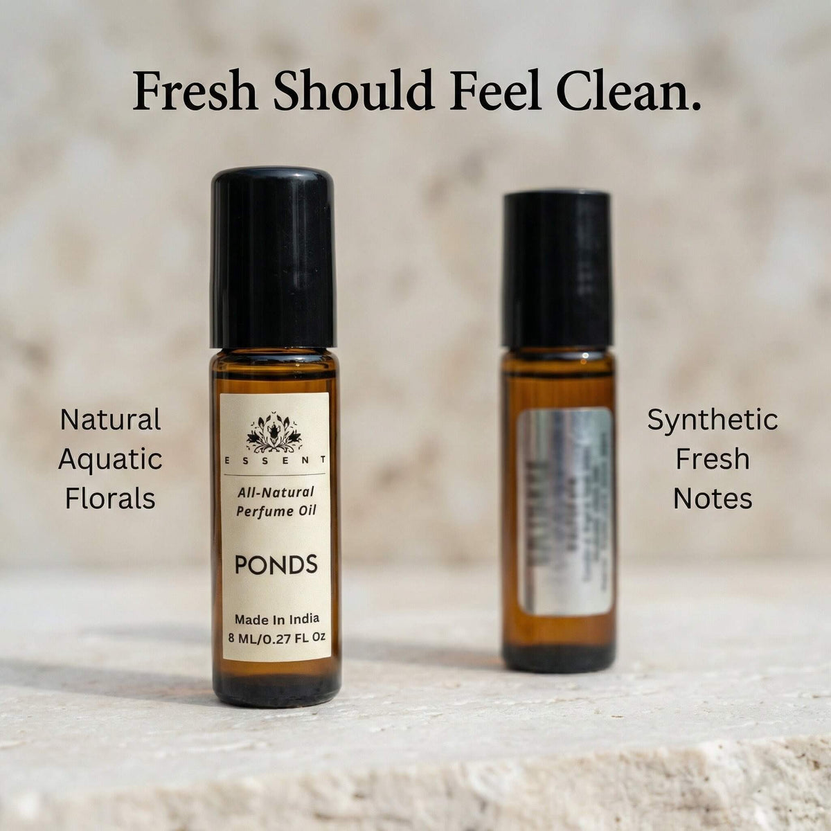 Essent White Floral Attar 8 ml roll-on attar bottle — white floral, view 4