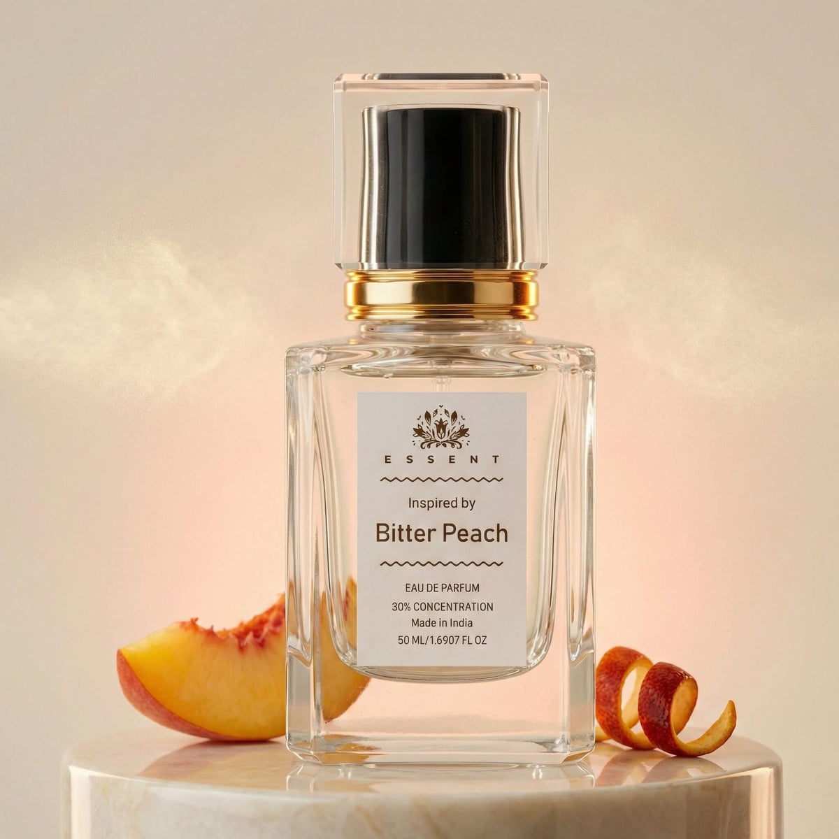 Essent Bitter Peach 100 ml eau de parfum bottle — fruity floral
