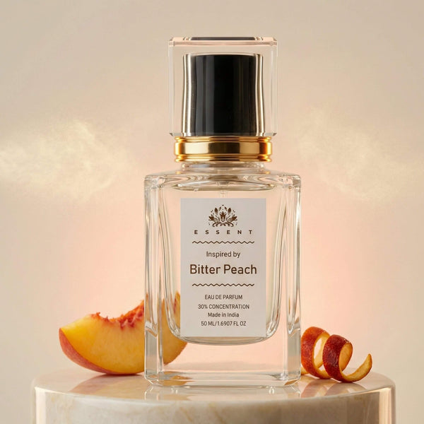 Essent Bitter Peach 100 ml eau de parfum bottle — fruity floral